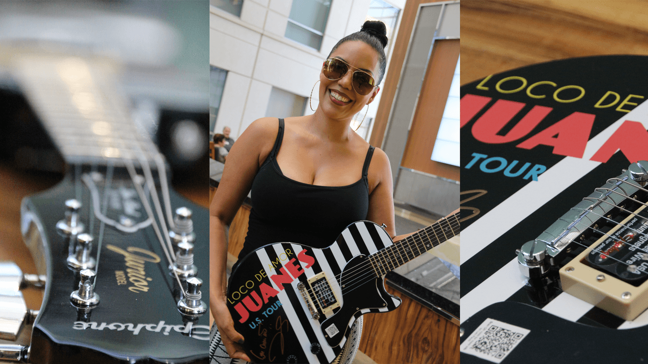 ¡La ganadora de la guitarra de Juanes!