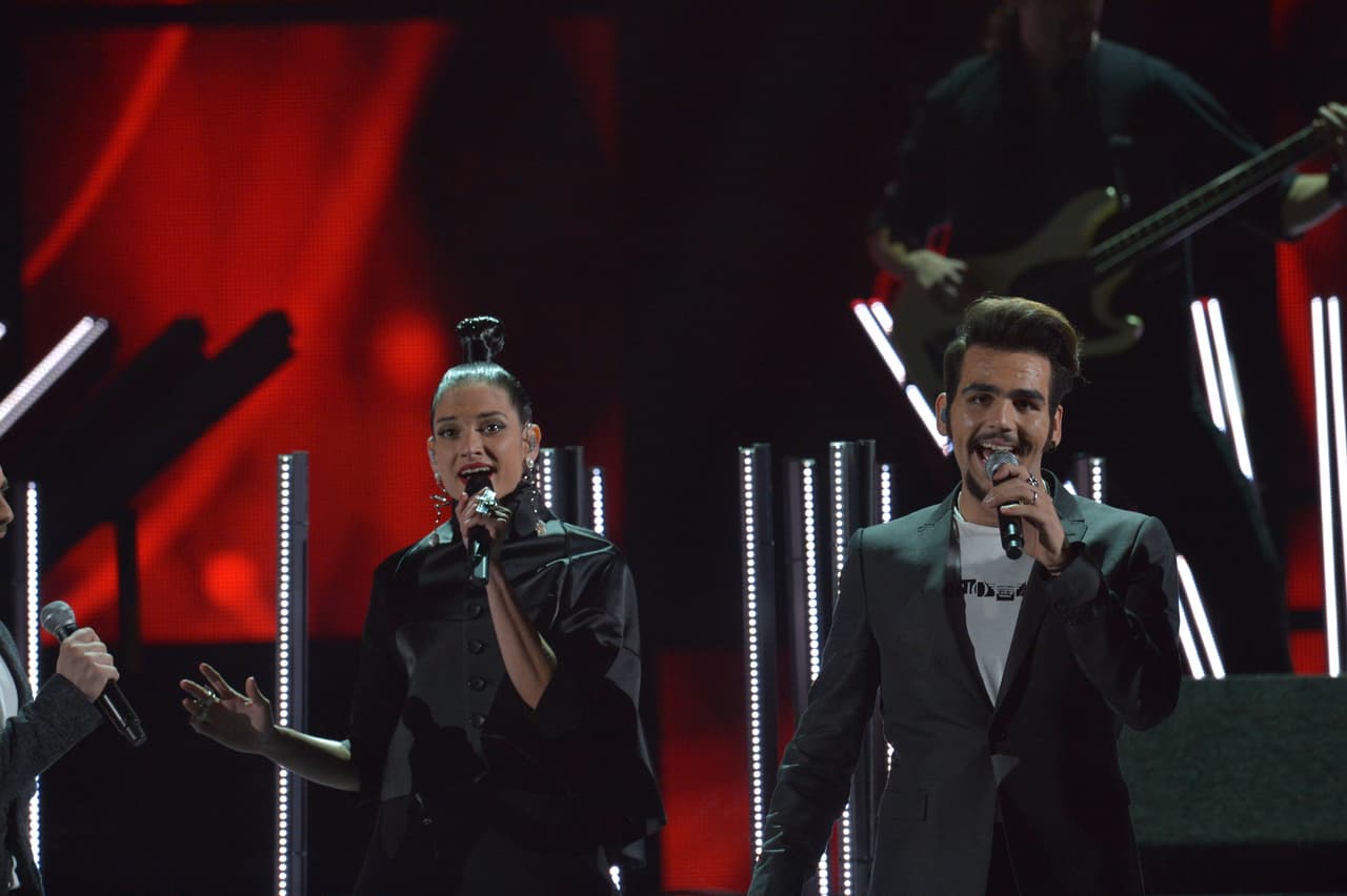 Natalia Jiménez e Il Volo fueron otro de los grandes duetos de la noche.