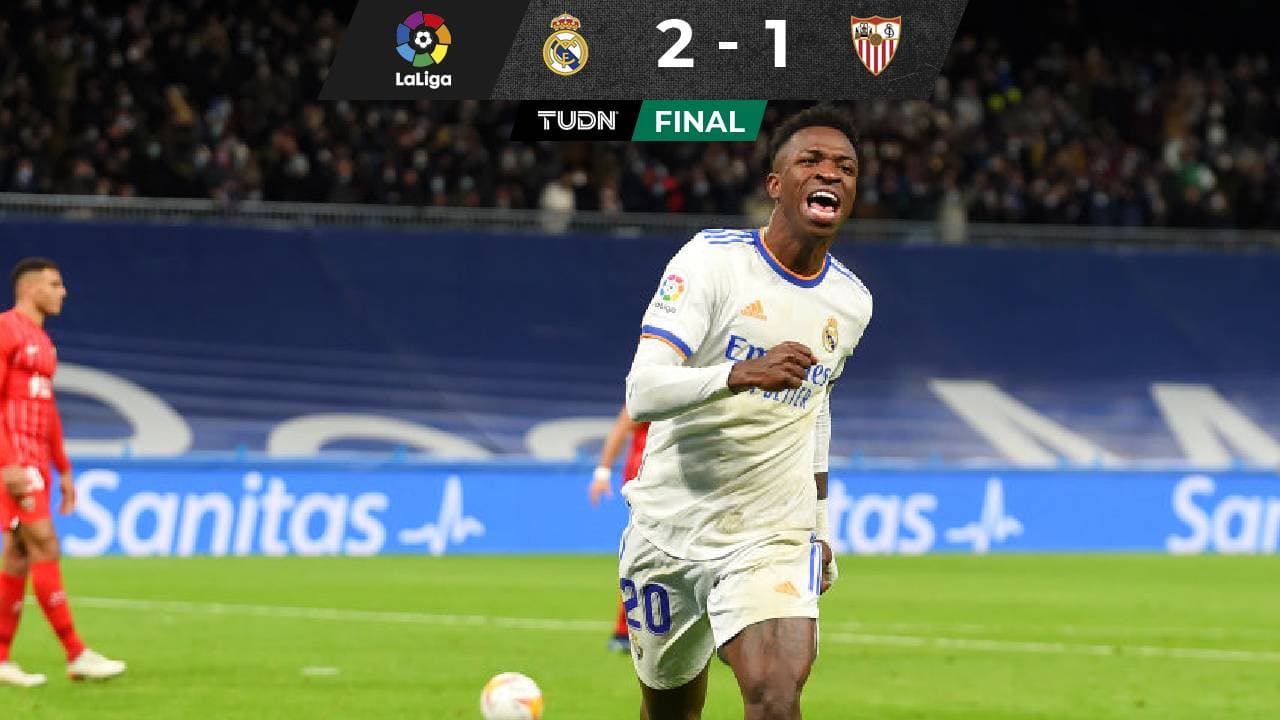Con golazo de Vinicius, Real Madrid venció al Sevilla y es líder de LaLiga
