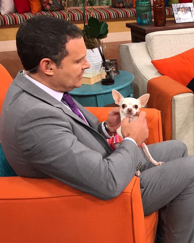 Bo estaba muy atenta a todo lo que pasaba en el programa, mientras su papi Alan la cuidaba.