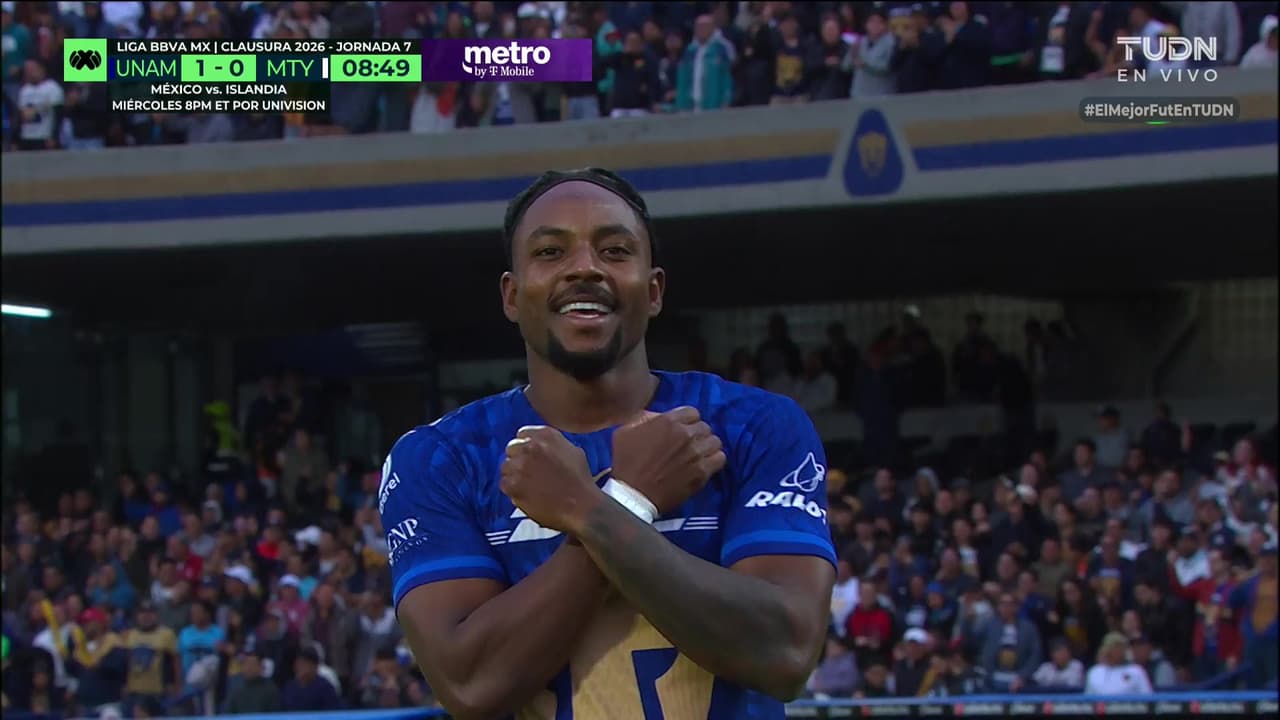 ¡Imperdible! Álvaro Angulo madruga a Rayados y clava el 1-0 de Pumas