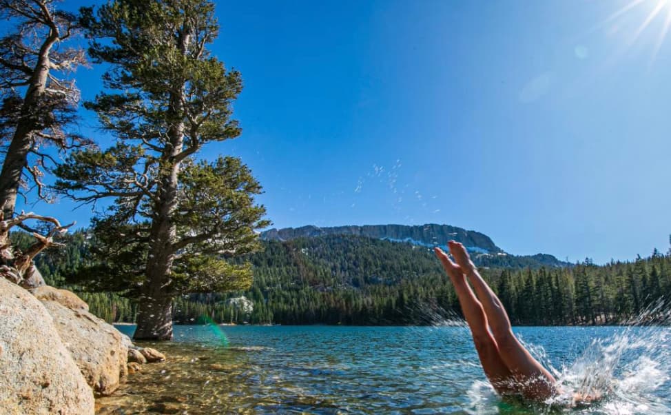 Las actividades populares en 
<b>Mammoth Lakes Basin</b> incluyen senderismo, pesca y zambullidas rápidas en el agua. A sólo cinco minutos de la ciudad del mismo nombre y del resort de ski ubicado en el área.