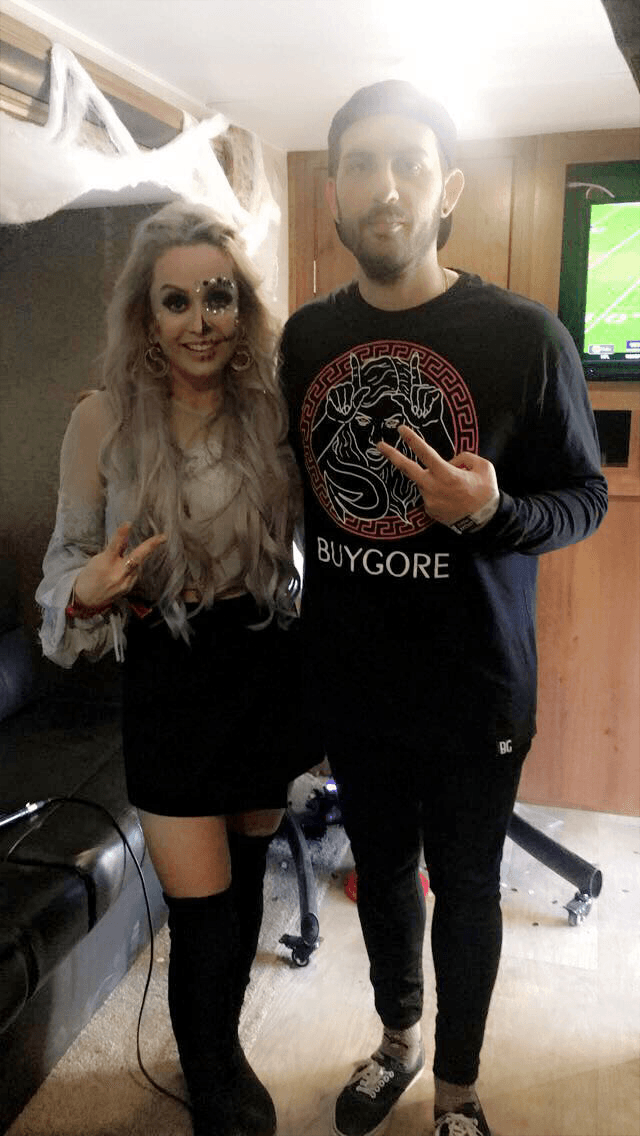 The Dana Cortez Show has your exclusive look at some of your favorite artists backstage at the two-day music festival in San Antonio, Texas. Backstage, Dana poses for a photo with Borgore after his set on Sunday, October 29, 2017.