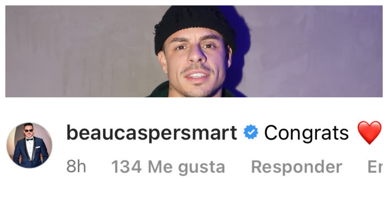 Casper Smart así se unió a las felicitaciones virtuales para la pareja. 
<br>
