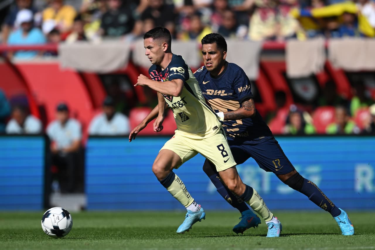 Pumas se impuso al América en partido amistoso con una gran actuación de Juan Ignacio Dinenno, quien hizo un doblete.