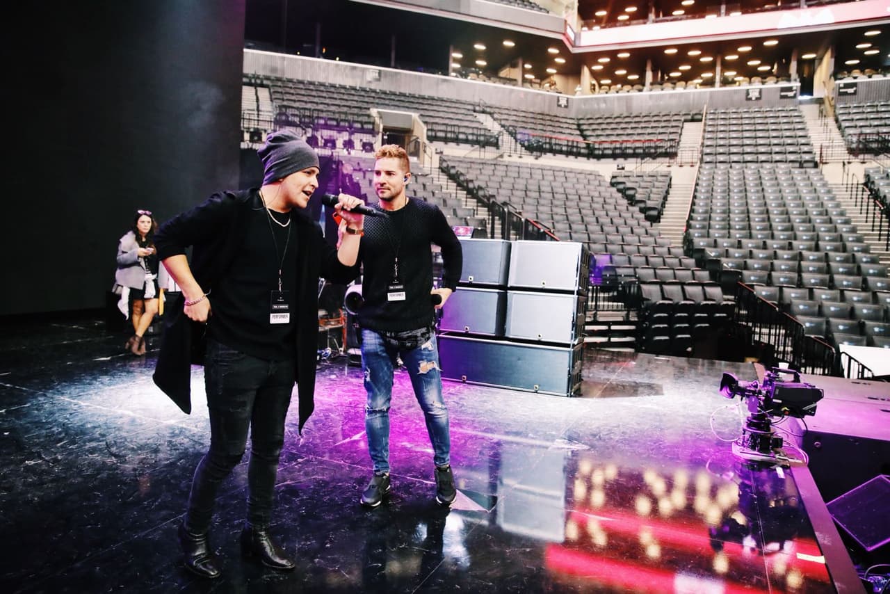 Christian y David se pusieron a ensayar el tema 'Probablemente', dueto que ha sido todo un éxito en México, EEUU y hasta en España.