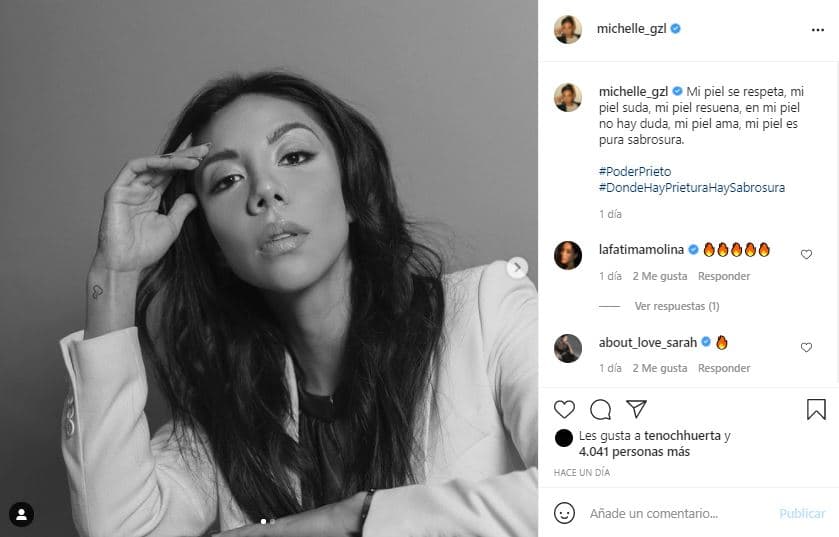 Otros famosos, como Michelle González, se sumaron a la iniciativa y publicaron fotografías en las que compartieron el mismo mensaje.