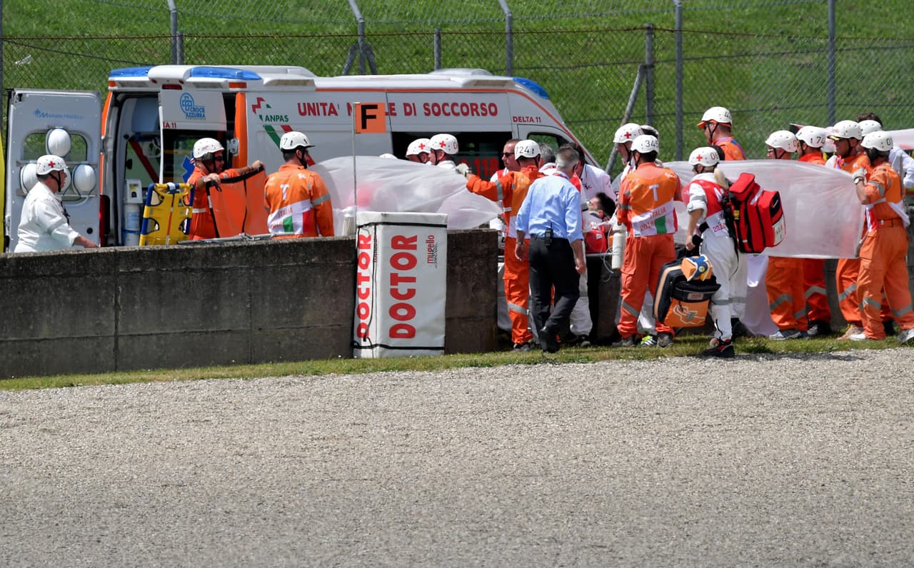 El primer parte médico detectó un traumatismo craneal, torácico y lumbar, además de una luxación clavicular.