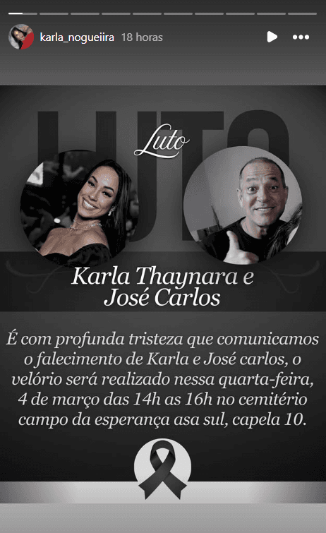 La familia de Karla Thaynnara y su papá, José Carlos Andrade, confirmaron sus muertes.
