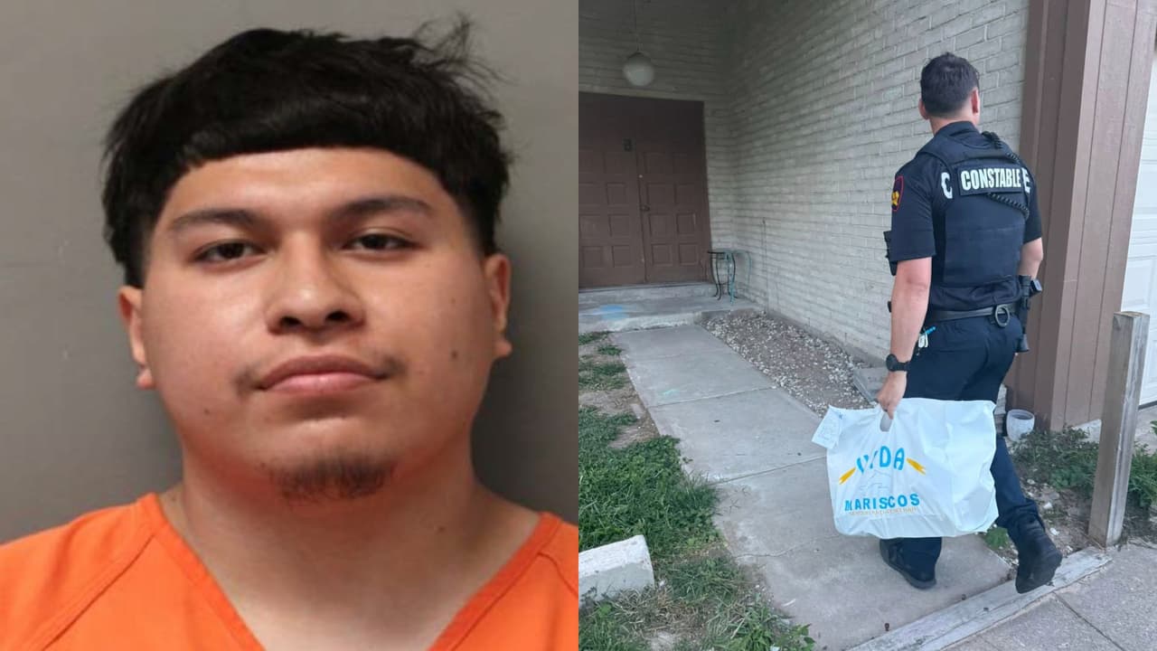 Repartidor es arrestado en Texas y los oficiales que lo detienen terminan entregando el pedido