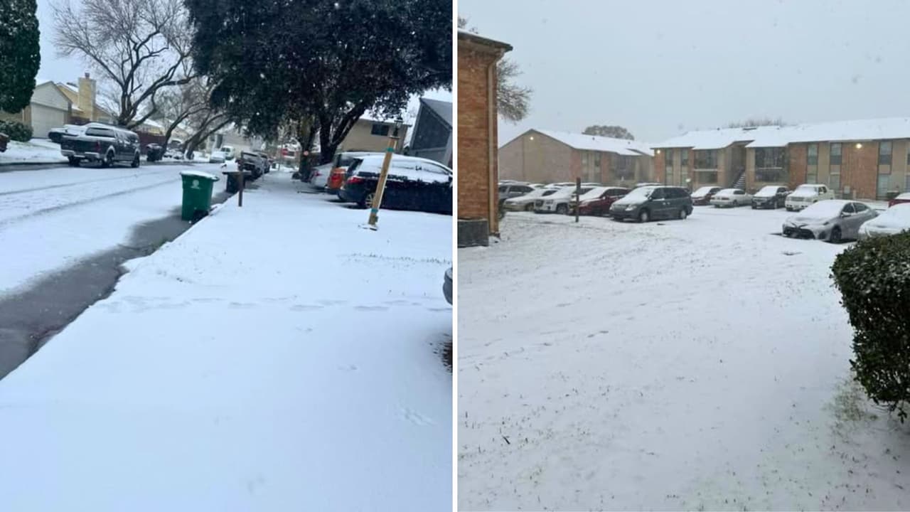 Heriberto Carranza nos comparte una imagen de Westpark Dr & S Dairy Ashford Rd cubierto de nieve, mientras que Consuelo Cruz hace lo propio desde Pasadena, mostrando cómo la nevada transformó ambos lugares en un paisaje invernal.