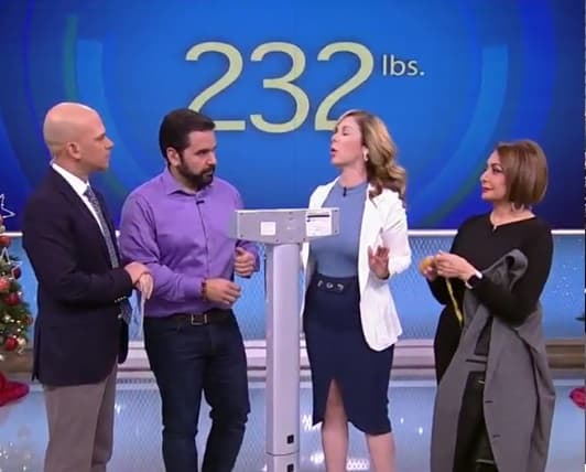 "El reto sigue y a buen ritmo, 232lb y bajando. Gracias a este fantástico equipo", expresó Albert en redes sociales.