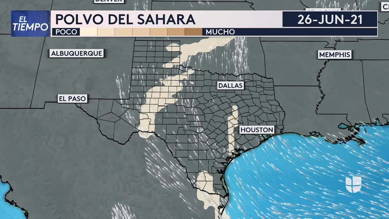 ¿De qué forma afecta la masa de polvo del Sahara a la ciudad de Houston?