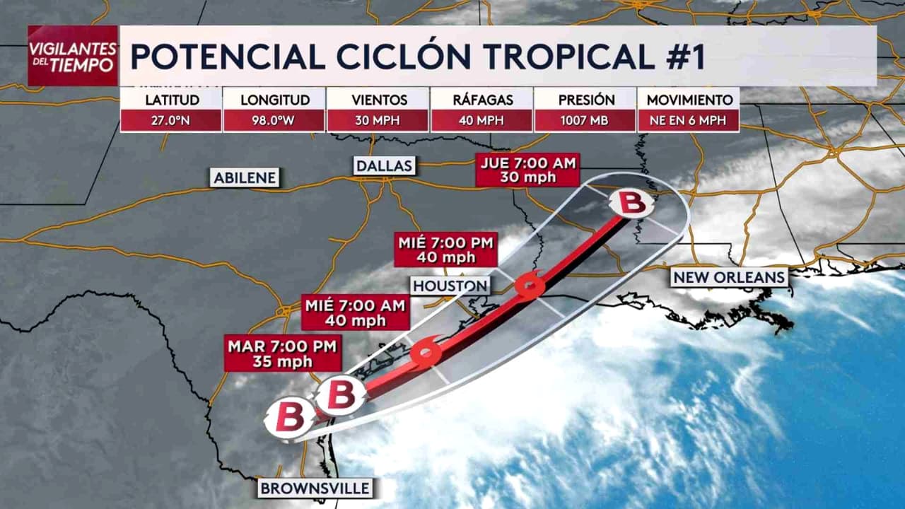 Potencial Ciclón Tropical #1: Te explicamos su trayectoria y cuándo, eventualmente, podría llegar a Houston