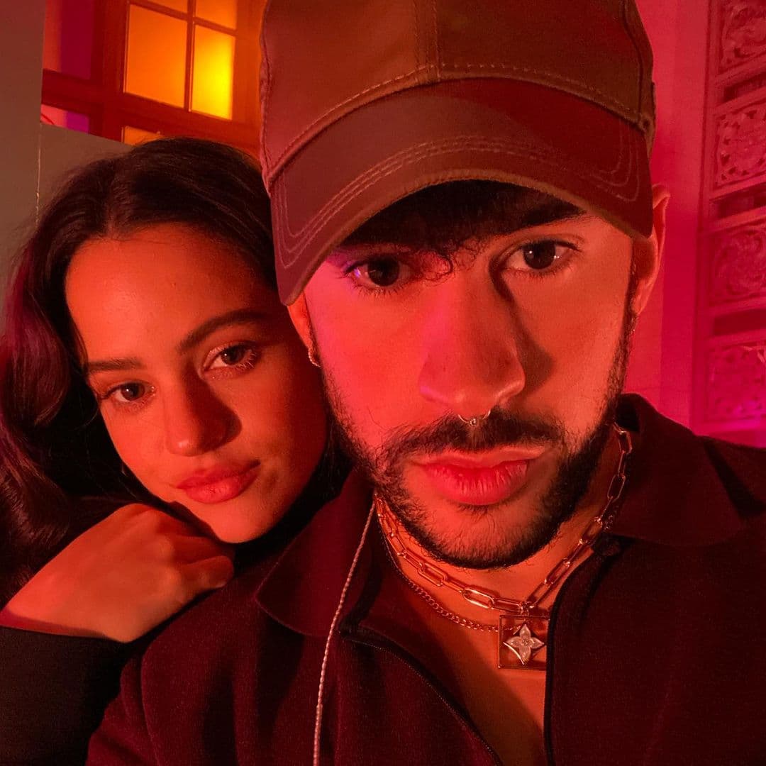 Rumores sobre ruptura se asomaron, pero sólo fue por la colaboración que Bad Bunny tuvo con la cantante Rosalía.