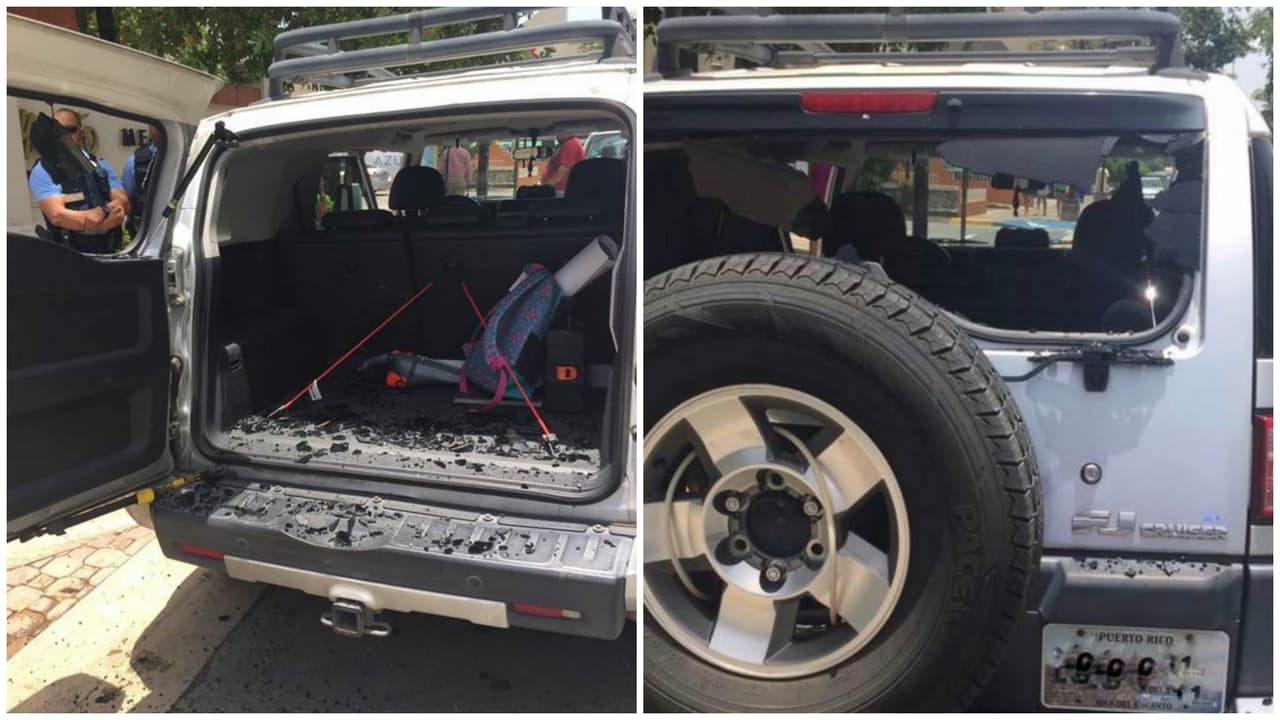 Taxistas le rompen cristal a conductor Uber