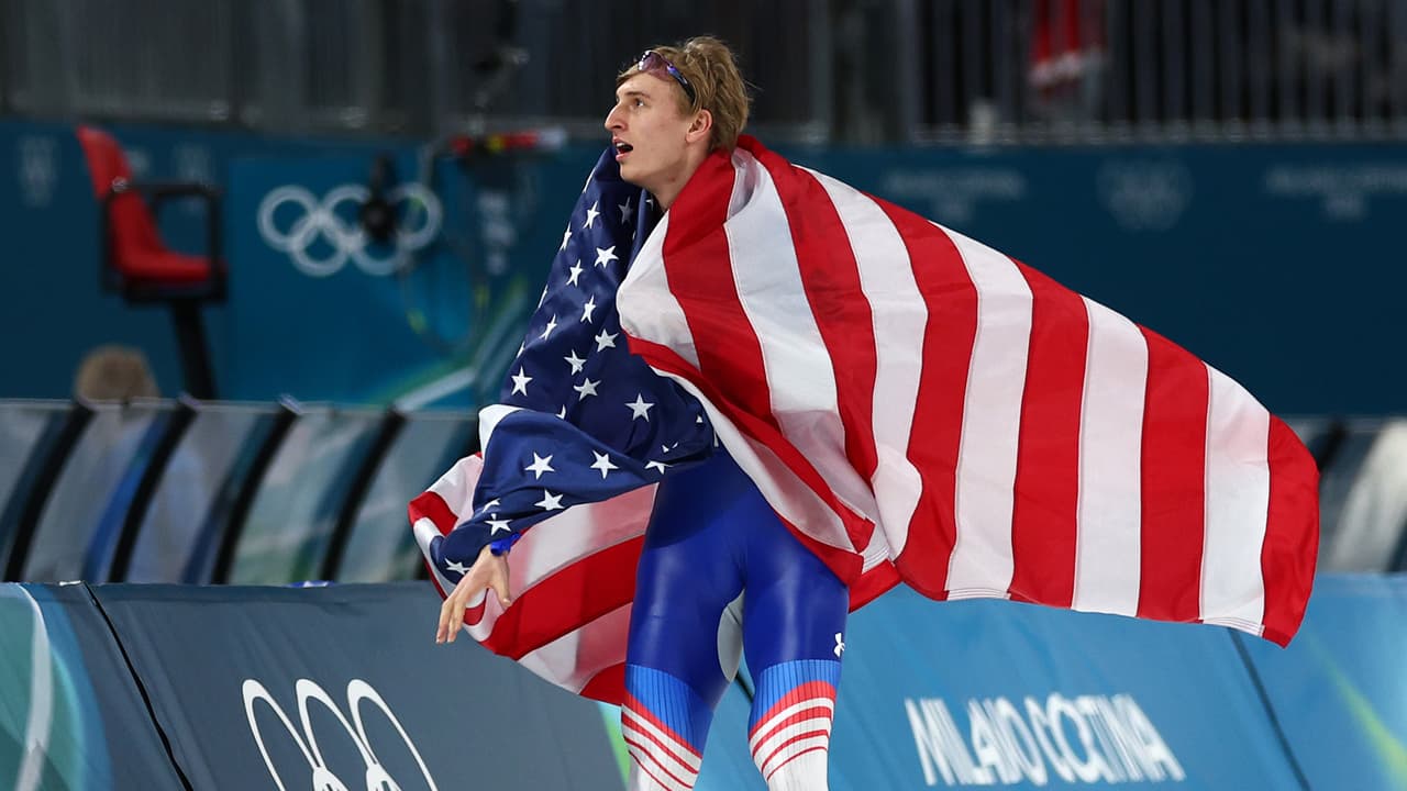 Jordan Stolz es doble medallista de oro con dos récords olímpicos en patinaje de velocidad