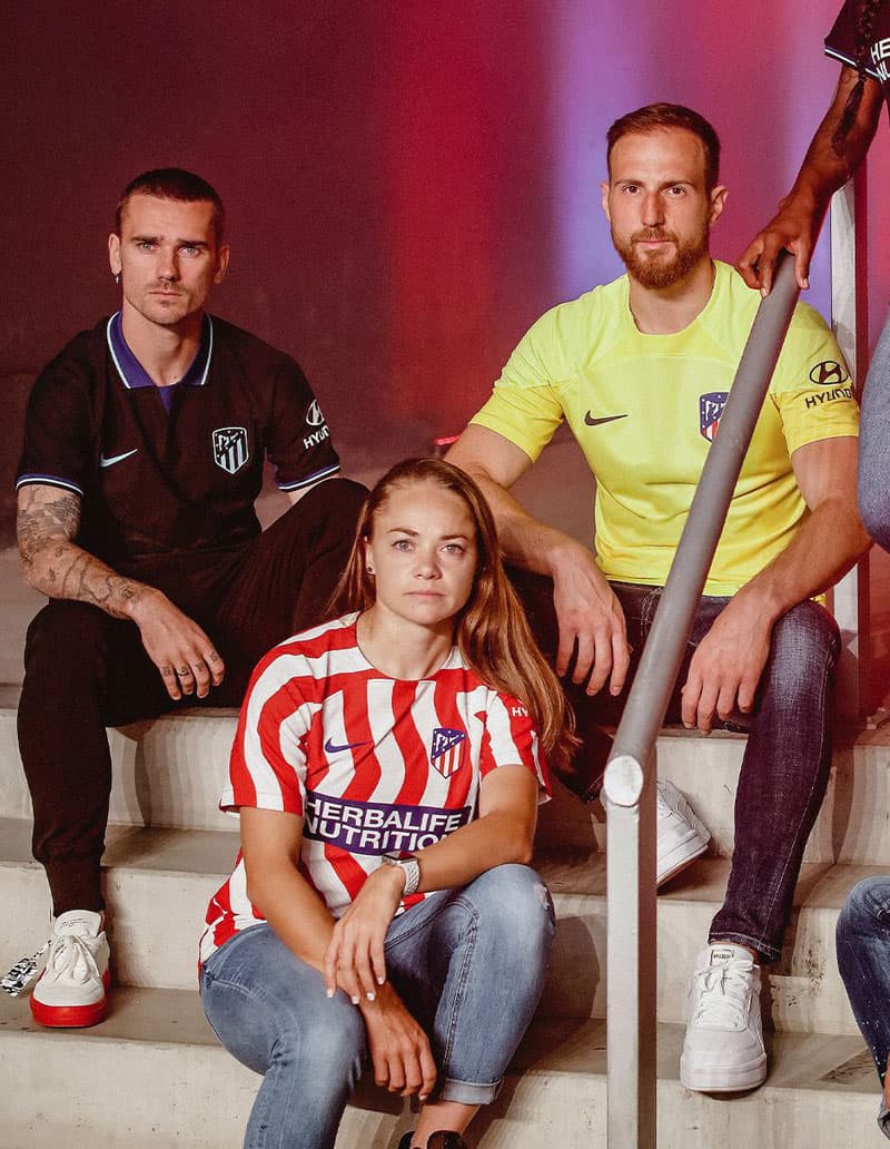 Así luce la nueva indumentaria del Atlético de Madrid.