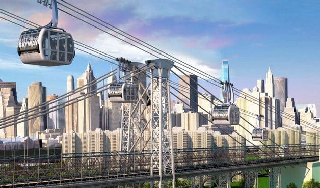 Teleférico conectaría Manhattan con otros condados de NY