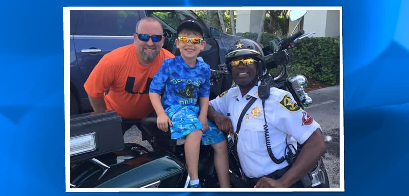 Niño quiso hacer la diferencia pagándole un desayuno a policía de Broward