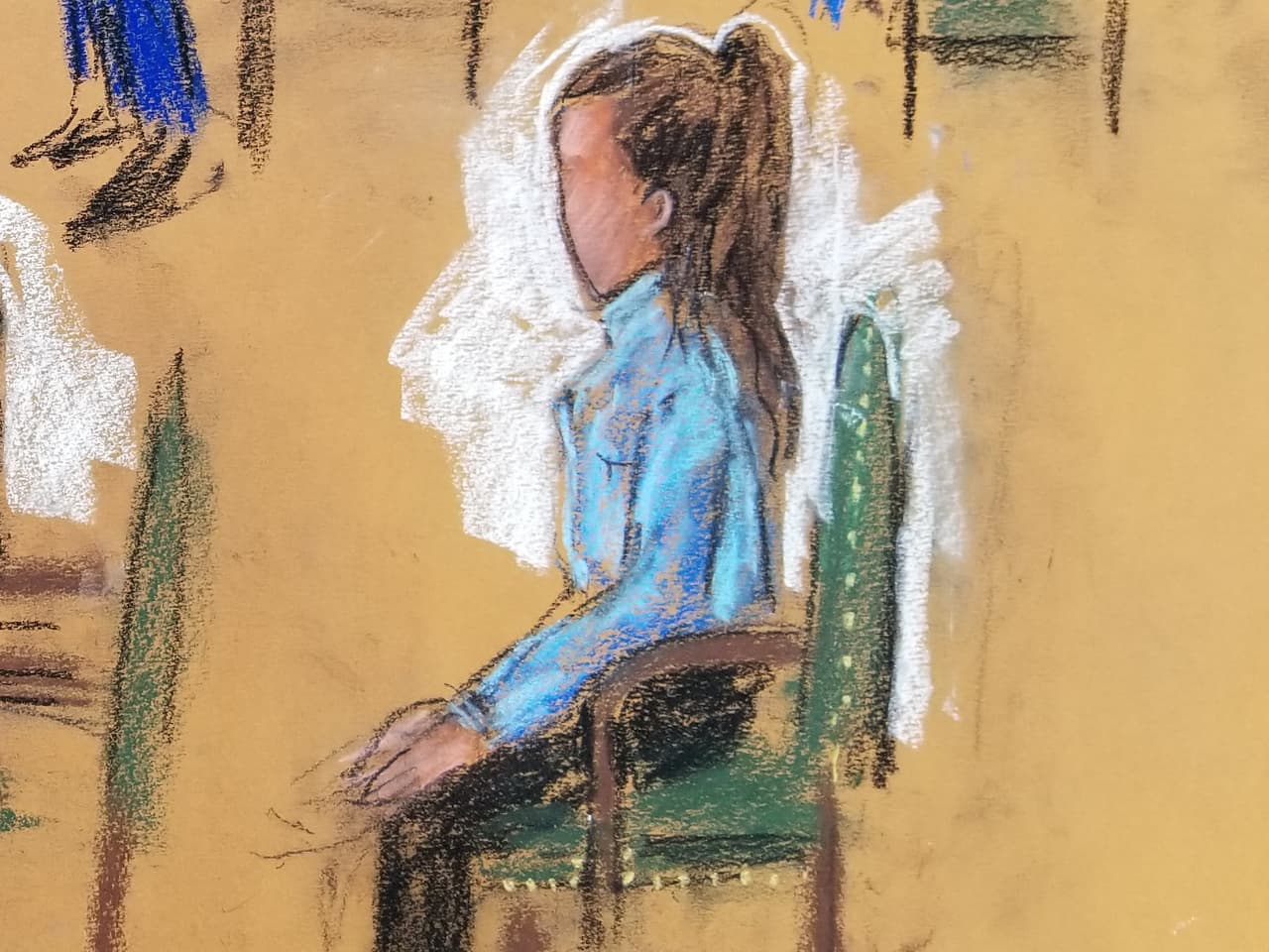 Nayeli, 12, de Guatemala. Estaba detenida en el albergue de Cayuga en Nueva York, aunque su tía estaba apenas al otro lado del río Hudson, en Nueva Jersey. Seguían separadas porque el gobierno se estaba demorando en procesar las huellas de su tía.