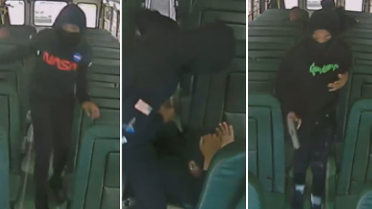 Tres adolescentes irrumpen en bus escolar en Prince George y disparan en la cabeza a un joven, pero el arma falló