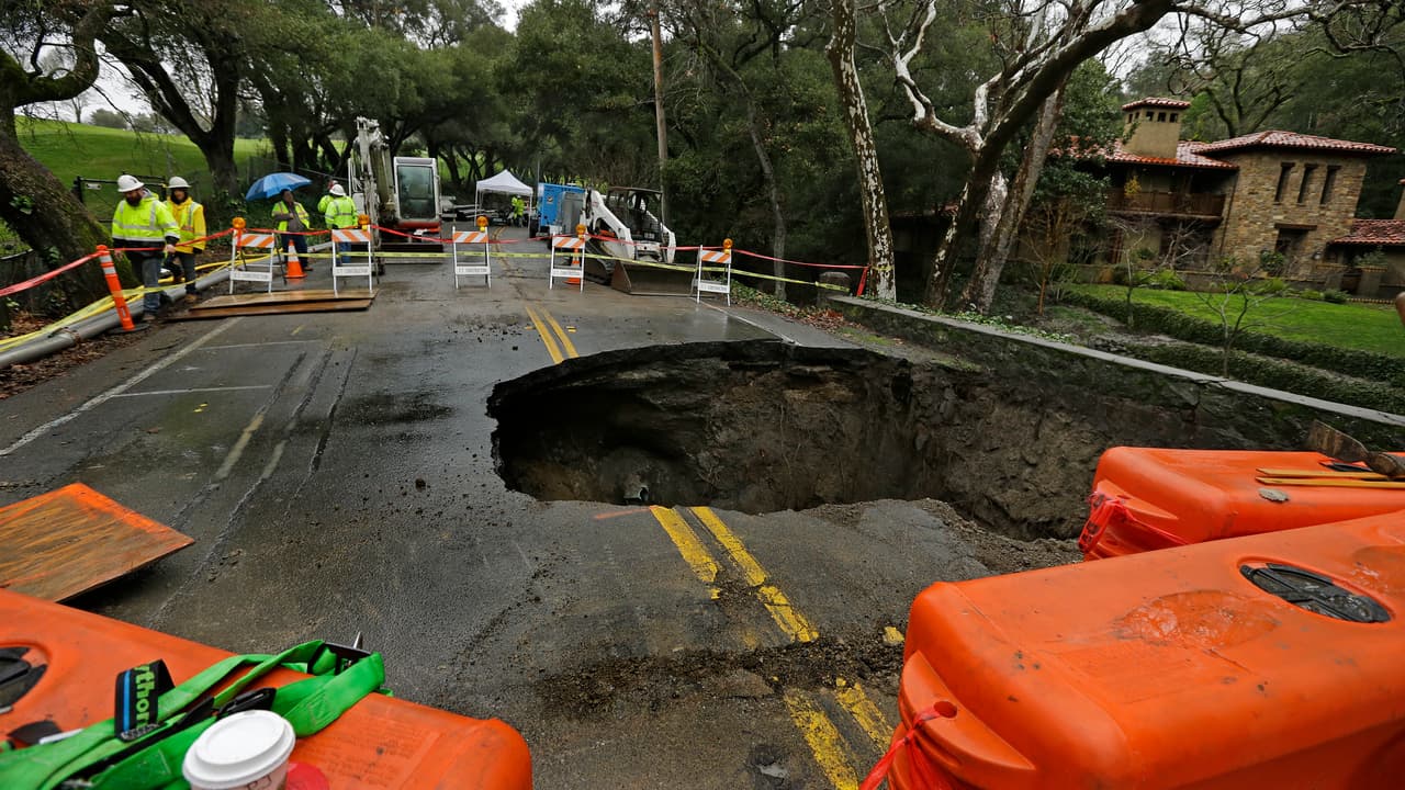 Orinda, ubicada 17 millas al este de San Francisco, fue una de las regiones afectadas por las lluvias que cruzaron el norte del estado la semana pasada.