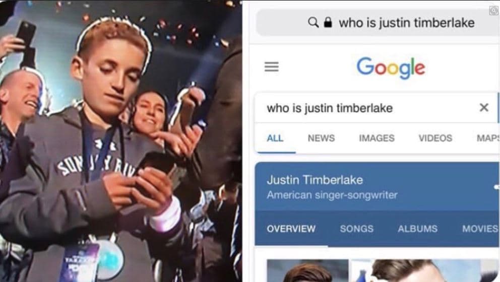 El joven, que vive en Hinghman, Massachusetts, se volvió protagonista de incontables memes que destacaban el hecho de que Ryan es tan joven que seguramente no conocía a Justin Timberlake.