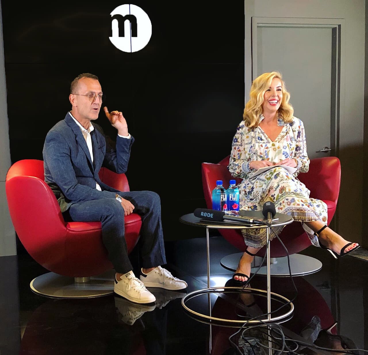 El director del CFDA Steven Kolb y la experta en moda Eva Hughes mantuvieron una conversación en el Istituto Marangoni de Miami.