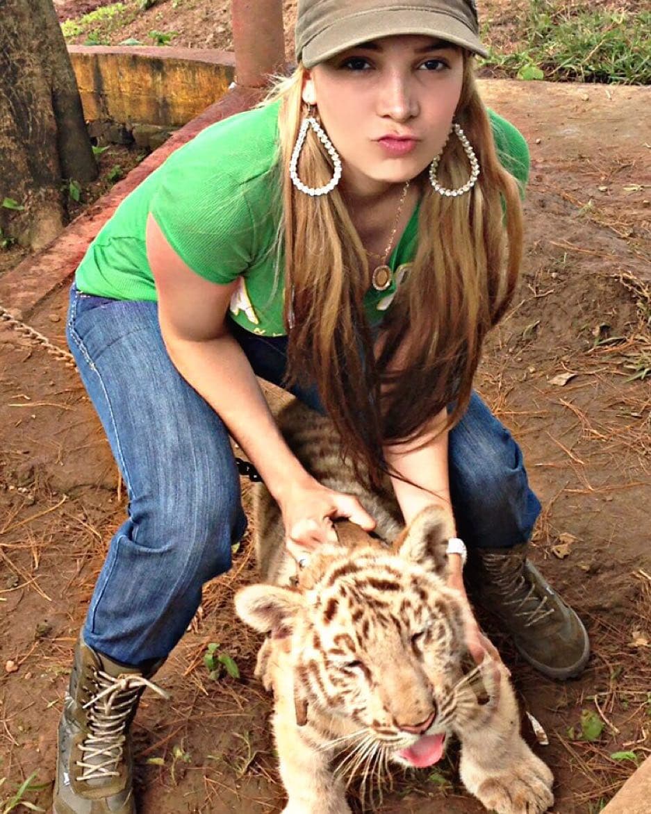 Melissa Plancarte tiene un gusto por los animales exóticos y según publicó 'El Economista', era propietaria de tres tigres.