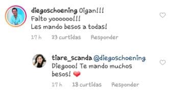 Diego Schoening, quien le dio vida a Rodrigo Suárez en 'Muchachitas', reaccionó ante la imagen compartida por Scanda.
