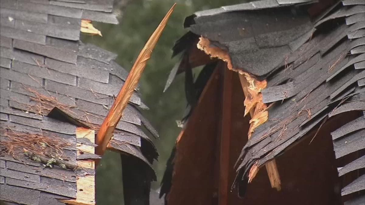 Daños causados por lluvias en el área metropolitana de Atlanta.