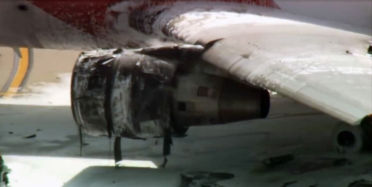 El motor por el que se propagó el incendio.