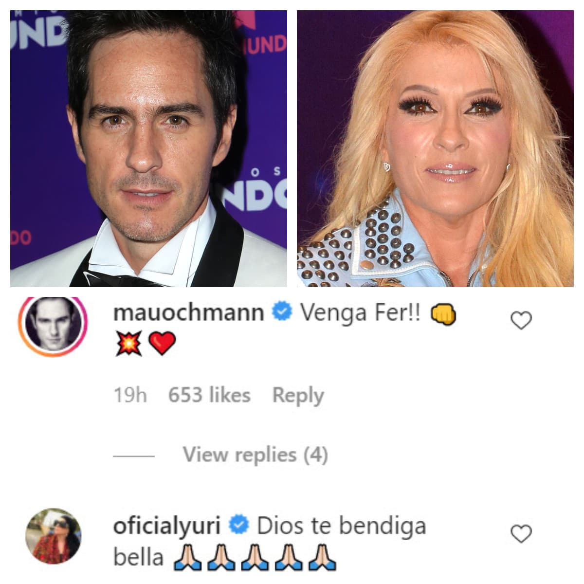 Mauricio Ochmann y Yuri se unieron a los mensajes de bienvenida para la actriz en este renacer. 
<br>