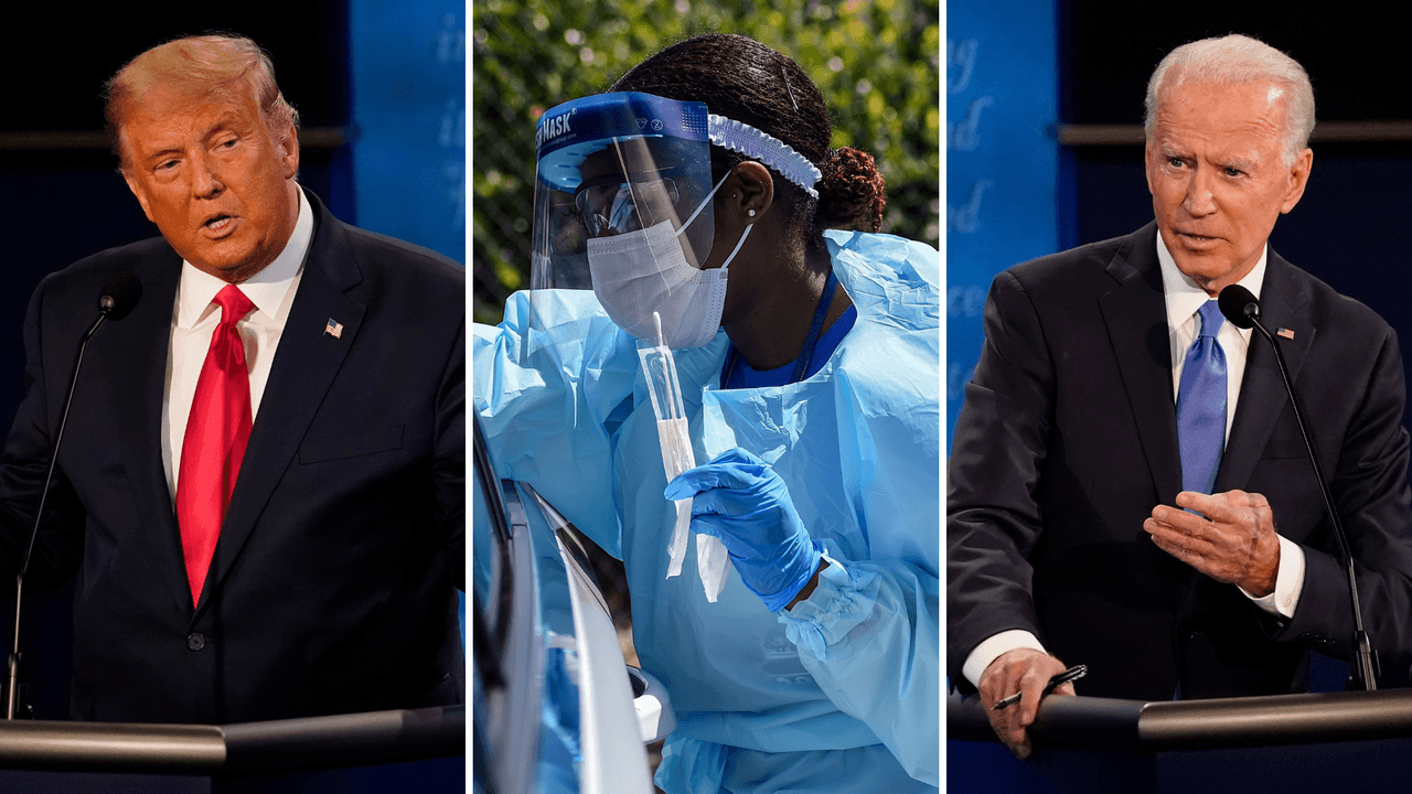 Trump dijo en el debate que en Florida cayeron los casos de coronavirus, pero en realidad hubo un aumento