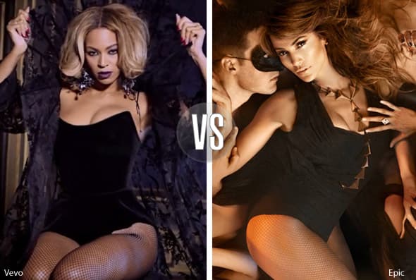 ¡Hasta en los videos musicales son parecidas! Jenni usó un traje negro ajustado para 'Dance Again' (2012) y Beyoncé se vistió parecido para 'Partition' (2013)