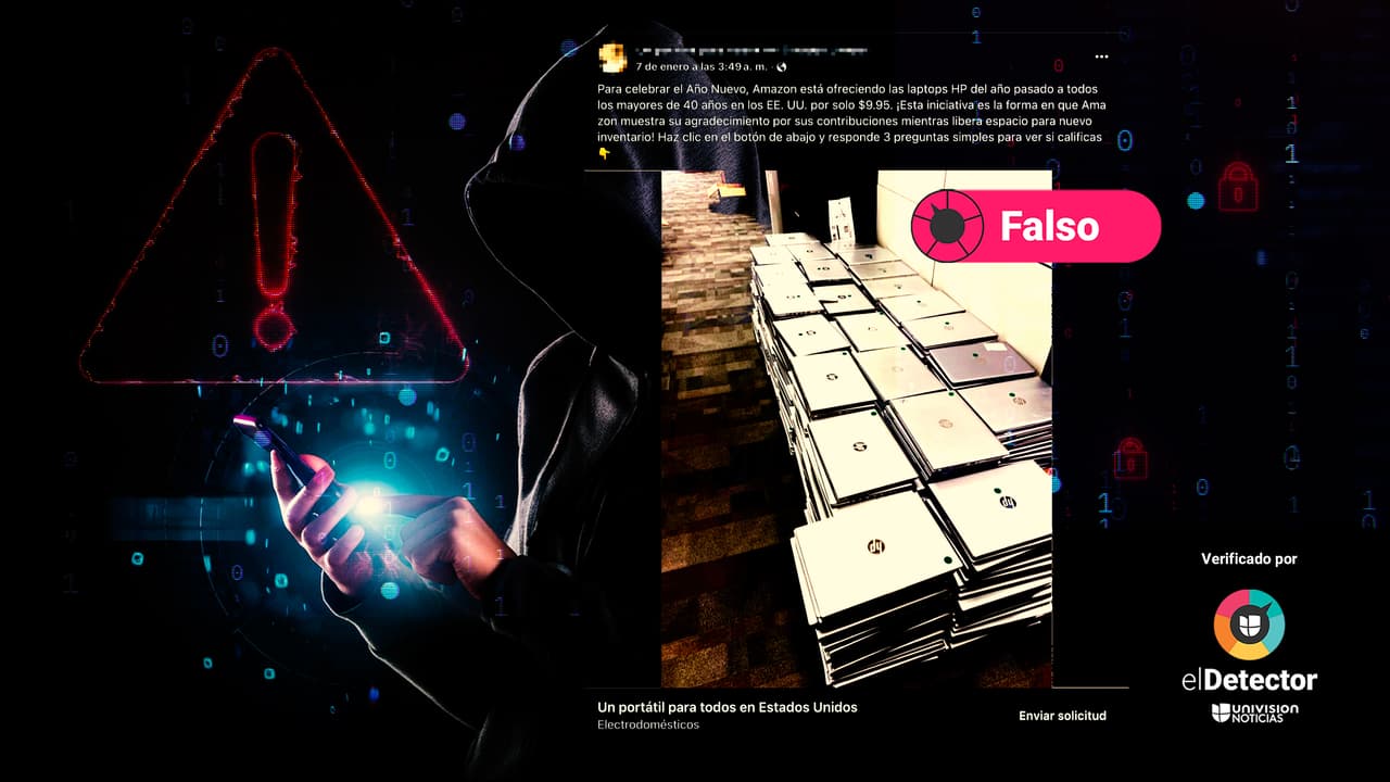 Es falso que Amazon está ofreciendo laptops HP por sólo 9.95 dólares a personas mayores de 40 o 50 años en EEUU: es una estafa