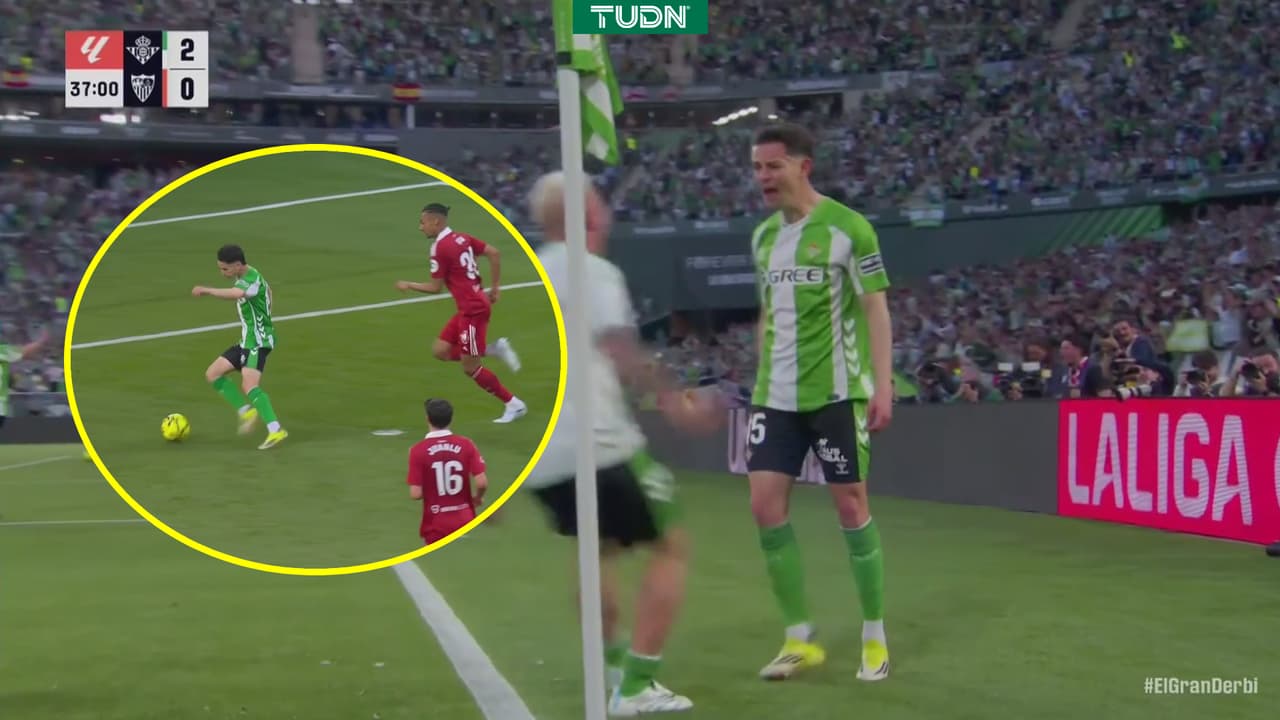 Fidalgo anota su primer gol con Betis y España en el derbi ante Sevilla