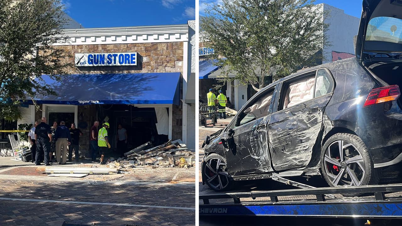 Autoridades investigan la muerte de un hombre que perdió la vida después de que su auto se estrellara contra una tienda de armas de fuego ubicada en la avenida New York de St. Cloud. Aquí puedes ver el reportaje de Edwin Díaz González desde el lugar.