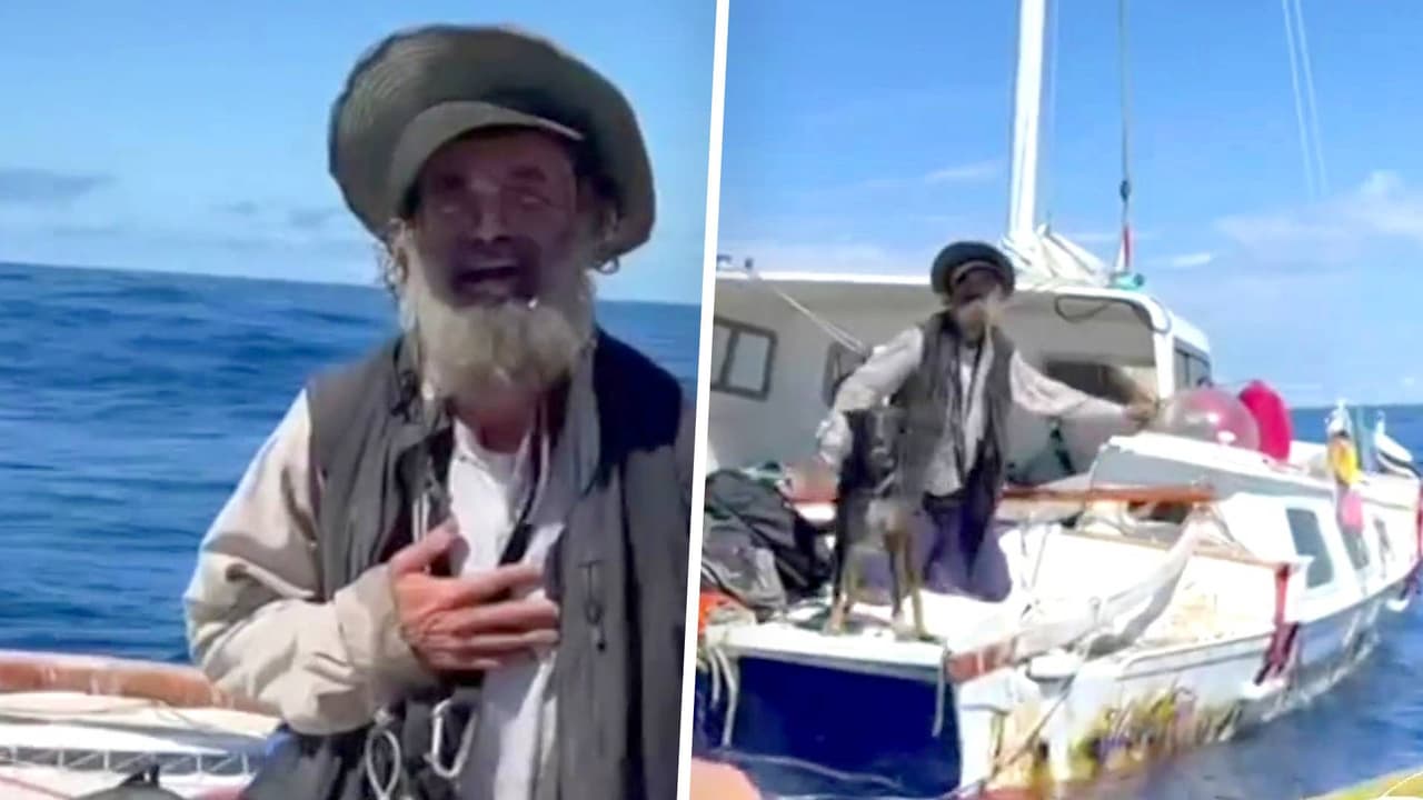 “Pensé que no lograría sobrevivir”: el increíble rescate de un náufrago y su perrita tras 3 meses en altamar