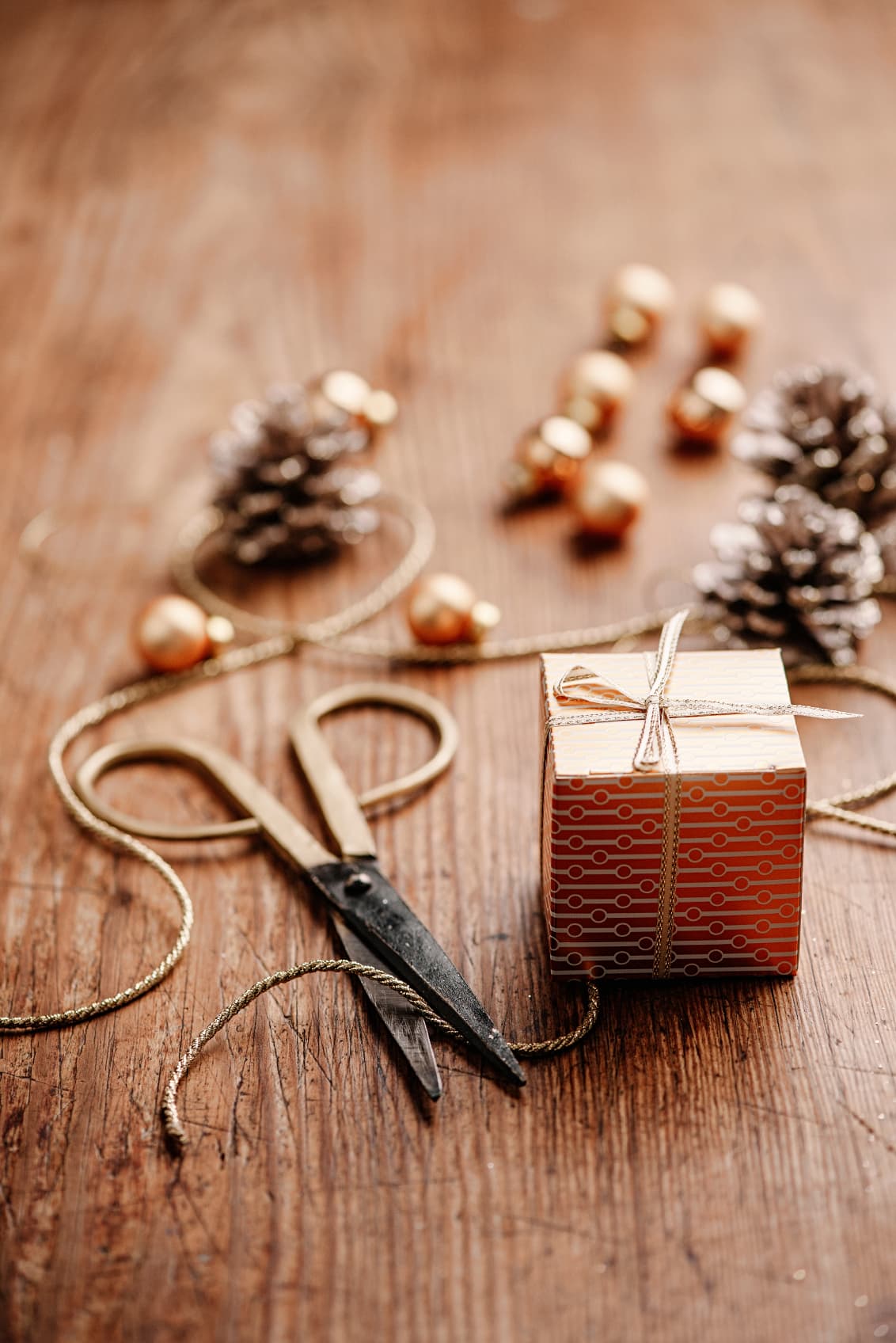 También puedes decorarlos con piñas cubiertas por pintura ‘snow texture’. ¡Tendrás unas bellas luminarias!