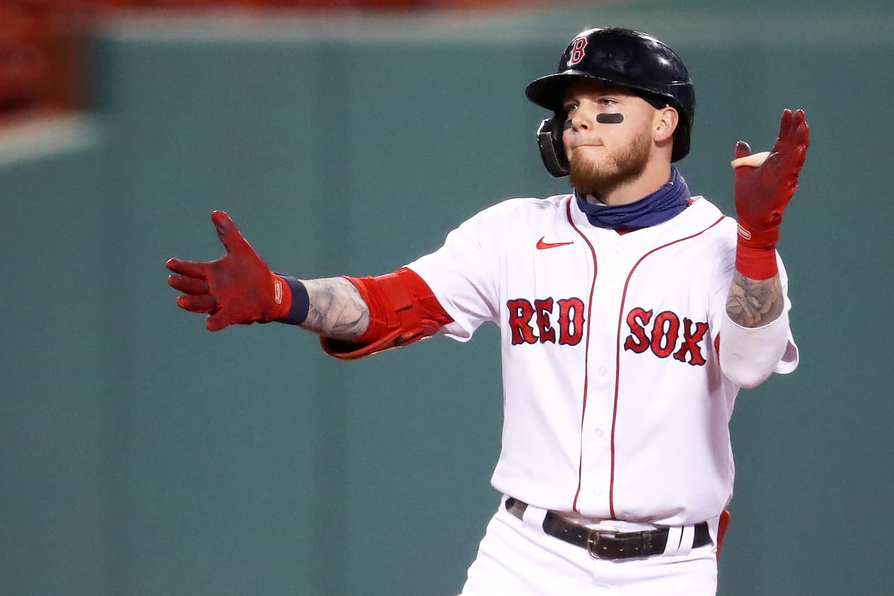 Alex Verdugo con los Boston Red Sox
