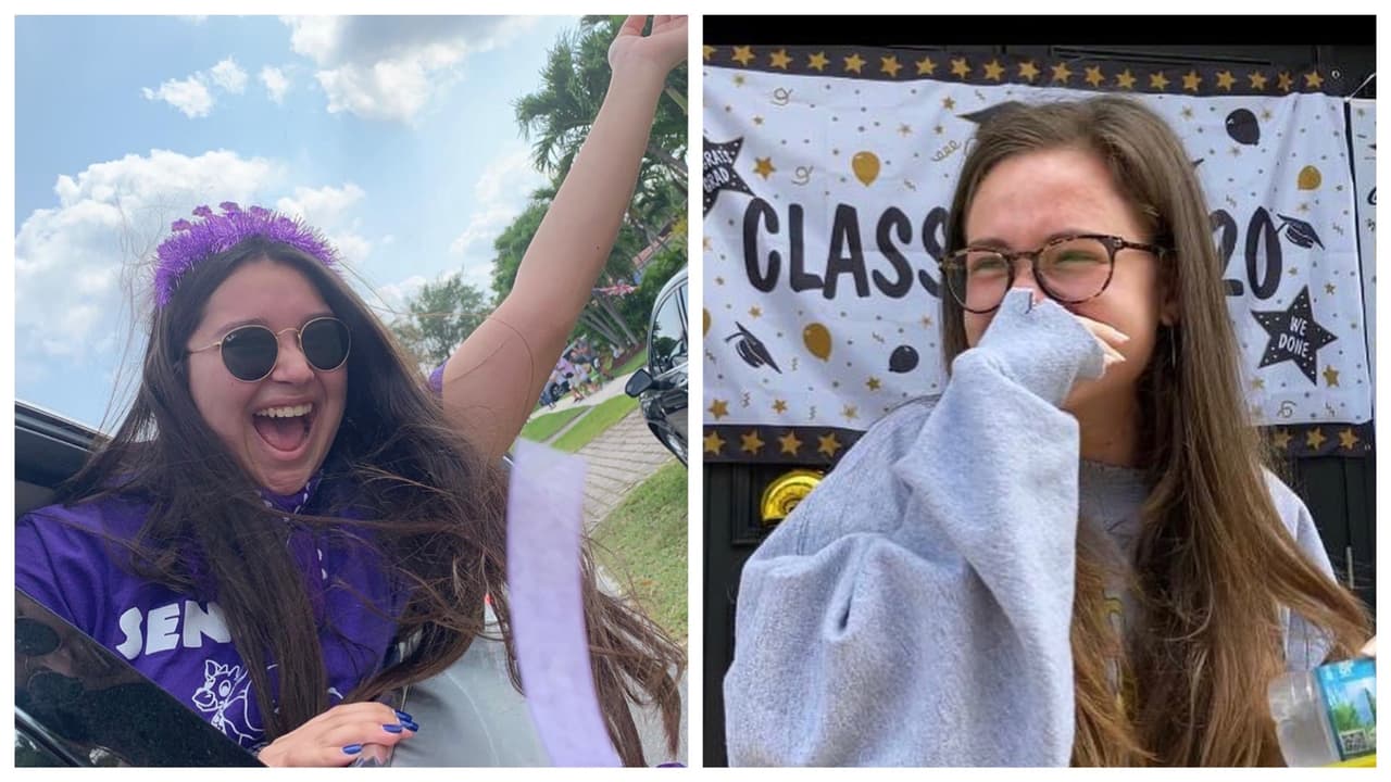 La caravana sorprendió a los alumnos y les llevo alegría en el medio de la cuarentena que cumplen los estudiantes.