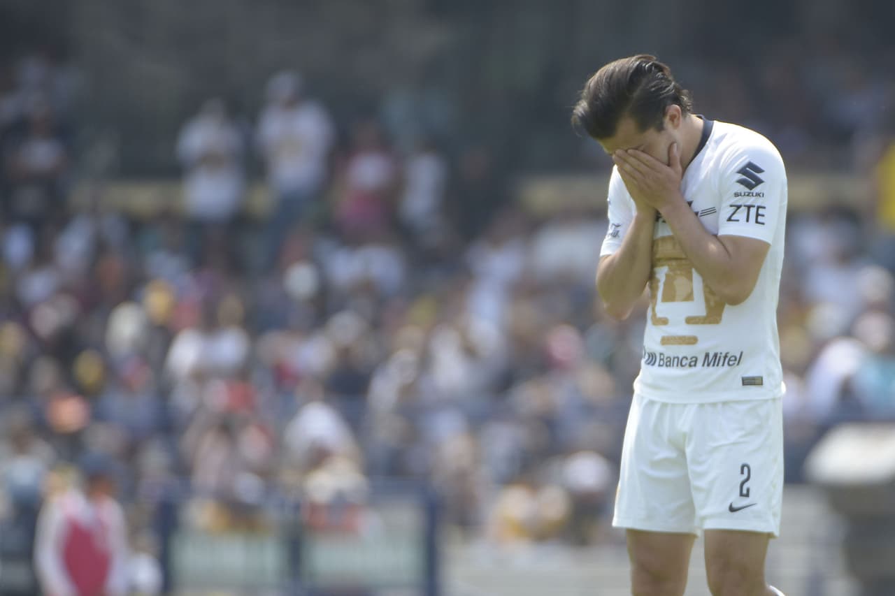 Pumas completó tres partidos sin ganar y se quedó con 11 puntos en el puesto 13, visitará a Puebla en la Jornada 11 del
<a href="https://www.univision.com/deportes/futbol/liga-mx/*">Clausura 2019</a>.