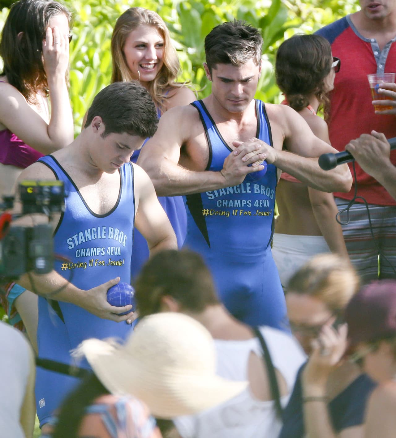 Los dos actores entrenaron duro para su escena.