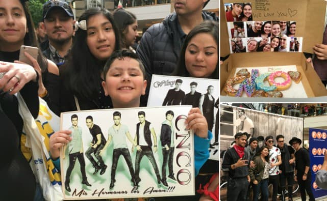 Las fanáticas de CNCO recibieron al grupo con los brazos abiertos. El centro comercial donde se realizó el meet and greet estaba llenos de fans que les esperaban desde las 5 de la mañana para tomarse una foto con ellos y conocerlos en persona.