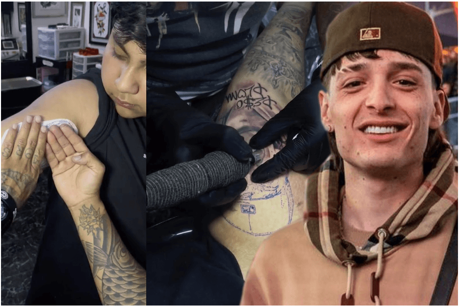 Fan se tatúa el rostro de Peso Pluma en el brazo y este es el impactante resultado