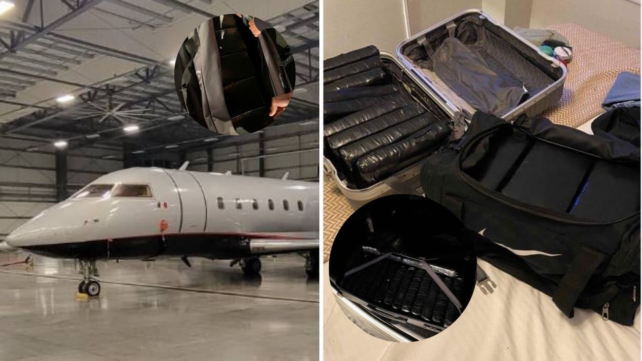 Incautan 100 kilos de cocaína y un avión privado que venía de México