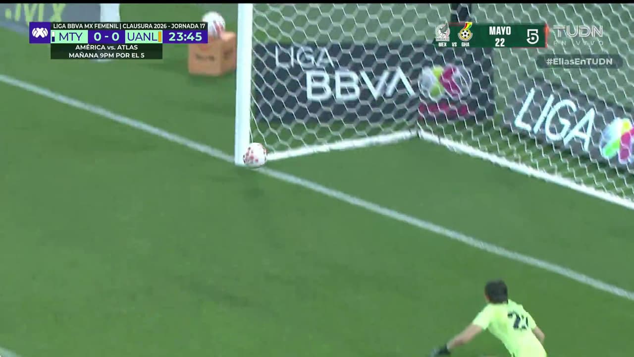 ¡El poste le dice que no a Ordoñez! Error en la defensa de Rayadas pero Tigres no aprovecha