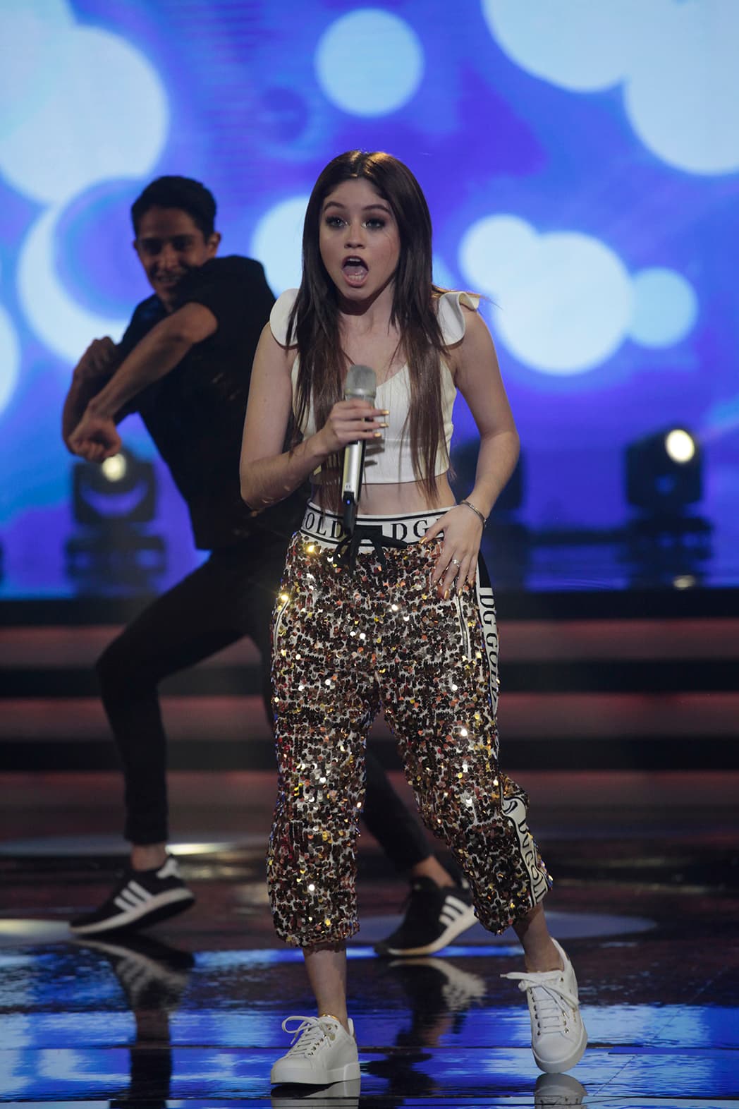 "Es increíble ser la bebé de Pequeños Gigantes, es muy lindo. Y ser la bebé de Gali, pues más", aceptó la joven juez.